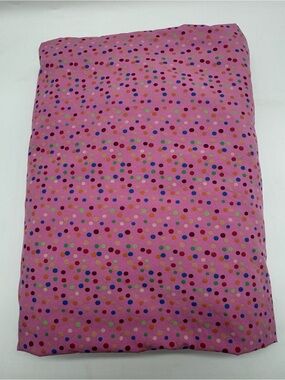 Land of Nod Pink Polka Dot Crib Sheet